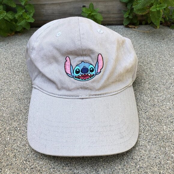 DISNEY Lilo & Stitch Hat Khaki Baseball Dad Cap Adjustable Unisex Adult - Picture 1 of 5